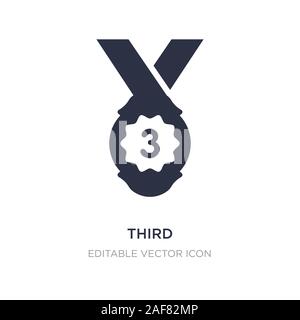 Drittes Symbol auf weißem Hintergrund. Einfaches element Abbildung von Sport Konzept. Dritte Symbol Symbol Design. Stock Vektor