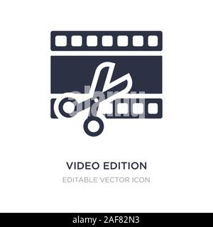 Video Edition Symbol auf weißem Hintergrund. Einfaches element Abbildung kann von UI-Konzept. video edition Symbol Design. Stock Vektor