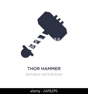 Thor's Hammer Symbol auf weißem Hintergrund. Einfaches element Abbildung kann von Waffen Konzept. Thor's Hammer Symbol Design. Stock Vektor