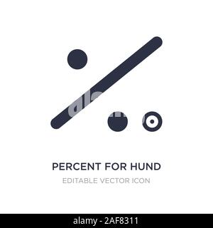 Prozent für hund Symbol auf weißem Hintergrund. Einfaches element Abbildung kann von Zeichen Konzept. Prozent für hund Symbol Design. Stock Vektor