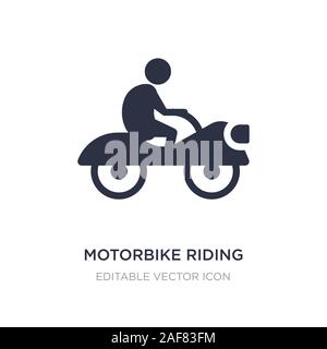 Motorrad fahren Symbol auf weißem Hintergrund. Einfaches element Abbildung von Sport Konzept. das Motorrad fahren Symbol Design. Stock Vektor