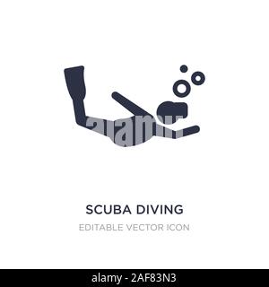 Tauchen Symbol auf weißem Hintergrund. Einfaches element Abbildung von Sport Konzept. Tauchen Symbol Design. Stock Vektor