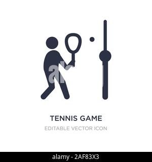 Tennis Game - Symbol auf weißem Hintergrund. Einfaches element Abbildung von Sport Konzept. Tennis Spiel symbol Design. Stock Vektor