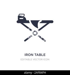 Bügeleisen Tabelle Symbol auf weißem Hintergrund. Einfaches element Abbildung kann von Werkzeugen und Utensilien Konzept. Bügeleisen Tabelle Symbol Design. Stock Vektor