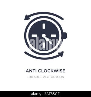 Gegen den Uhrzeigersinn Symbol auf weißem Hintergrund. Einfaches element Abbildung kann von UI-Konzept. Gegen den Uhrzeigersinn Symbol Design. Stock Vektor