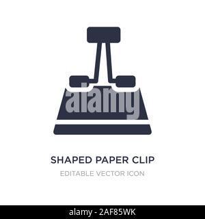 Geformte Büroklammer-Symbol auf weißem Hintergrund. Einfaches element Abbildung kann von UI-Konzept. geformte Büroklammer symbol Design. Stock Vektor