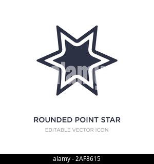 Abgerundet stern Symbol auf weißem Hintergrund. Einfaches element Abbildung kann von UI-Konzept. abgerundete Stern Symbol Design. Stock Vektor