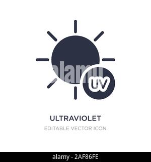 Uv-Symbol auf weißem Hintergrund. Einfaches element Abbildung aus Wetter Konzept. UV-Symbol Design. Stock Vektor
