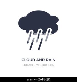 Bewoelkt und regen Symbol auf weißem Hintergrund. Einfaches element Abbildung aus Wetter Konzept. bewoelkt und Regen Symbol Design. Stock Vektor