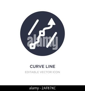 Curve line Symbol auf weißem Hintergrund. Einfaches element Abbildung kann von UI-Konzept. Curve line Symbol Design. Stock Vektor