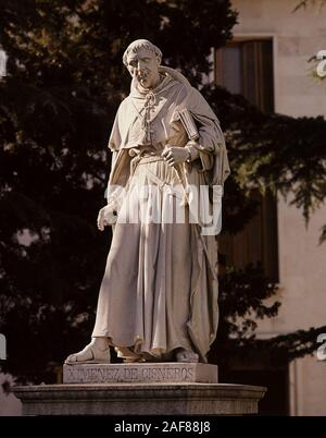 EL CARDENAL CISNEROS. Autor: VILCHES JOSE DE. Lage: an der Außenseite. MADRID. Spanien. CARDENAL CISNEROS. JIMENEZ CISNEROS FRANCISCO. Stockfoto