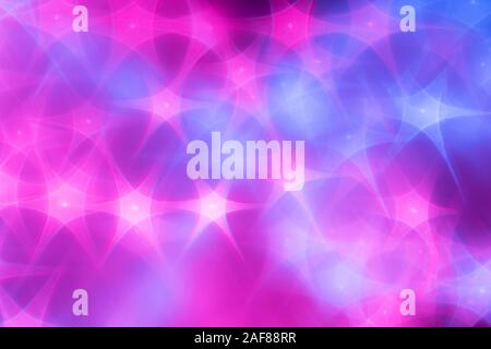 Splash Blau und Rosa Funkeln auf schwarzem Hintergrund. Stockfoto