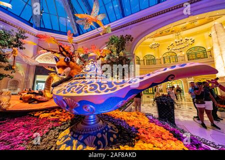 Las Vegas, 19.09.25: schönen indischen Stil Ausstellung im berühmten Bellagio Hotel und Casino am 25.September 2019 in Las Vegas, Nevada Stockfoto