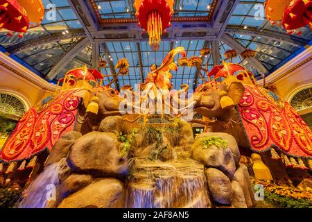 Las Vegas, 19.09.25: schönen indischen Stil Ausstellung im berühmten Bellagio Hotel und Casino am 25.September 2019 in Las Vegas, Nevada Stockfoto