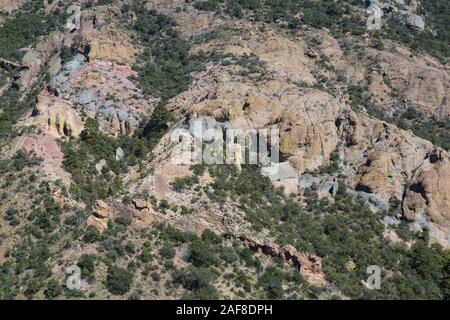 Big Bend National Park. Geologische Schicht gesehen von verlorenen Mine Trail. Stockfoto