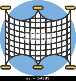 Fischernetze Farbe Symbol. Angelausrüstung. Isolierte Vector Illustration Stock Vektor
