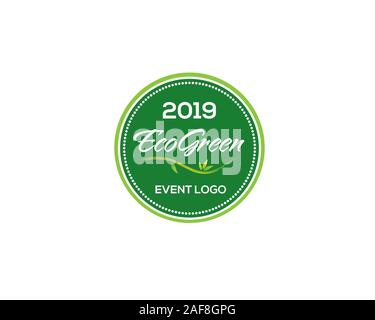 2019 internationale Eco Green Logo Stock Vektor