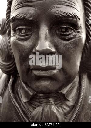 Statue von James Brindley bei Coventry Canal Basin Stockfoto