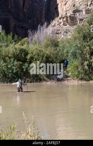 Santa Elena Canyon, Big Bend Nationalpark, Texas. Stockfoto