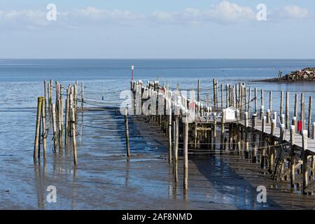 Rantum, Hafen, Steg, Wattenmeer Stockfoto