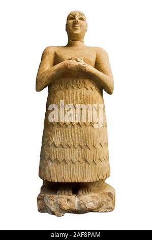 Die sumerischen Statue von Lugal-Dalu, König von Adab aus dem südlichen Mesopotamien. Museum des Alten Orients, Istanbul. Türkei Stockfoto