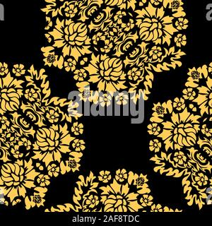 Klassische abstrakte Golden nahtlose Muster auf grünem Hintergrund. Abstrakte Reihen victorian Muster für Frame print Design. Retro Design Template für Rahmen Stock Vektor