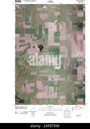 USGS TOPO Karte North Dakota ND Grassna 20110323 TM Wiederherstellung Stockfoto