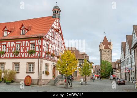 Altstadt von Herzogenaunach in Bayern, Süddeutschland Stockfoto