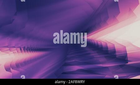 Computer erzeugten abstrakten Raum schiff Innenraum Abbildung Stockfoto