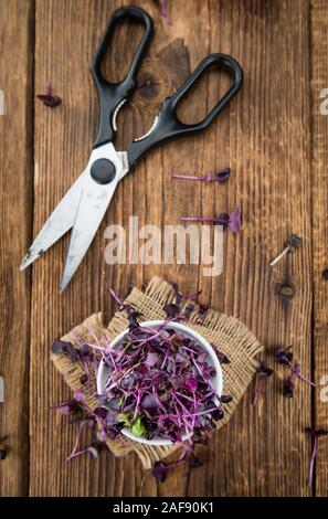 Teil der frisch geschnittenen Kresse (Nahaufnahme; selektive Fokus) Stockfoto