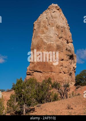 Weiß sedimentären Spire, Panorama Trail, Kodachrome Basin, Cannonville, Utah. Stockfoto