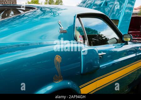 Ein original Lager 1969 Shelby GT 500 Ford Mustang in der Moabiter April Aktion Auto Show in Moab, Utah. Stockfoto