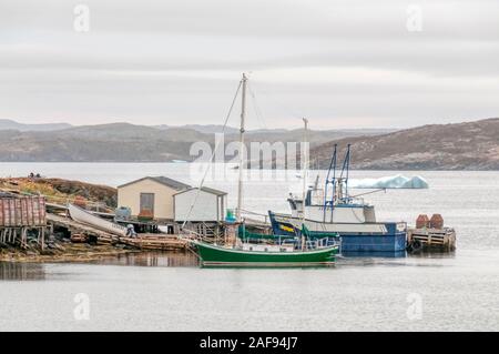 Kleiner Eisberg driften Vergangenheit einen Steg bei St Lunaire-Griquet auf Neufundland großen nördlichen Halbinsel. Stockfoto