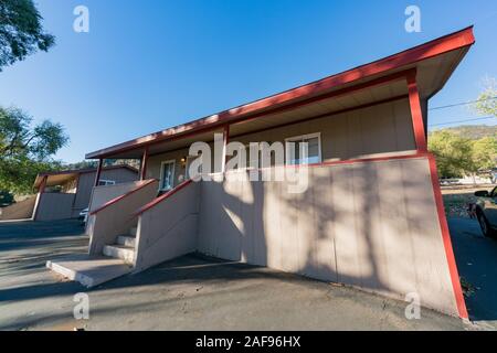 Unterkunft in der Nähe von See Henshaw in San Diego County, Kalifornien Stockfoto