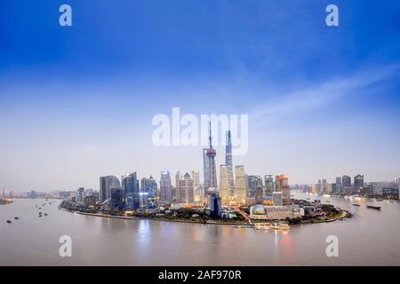 Die Skyline von Shanghai, China Stockfoto