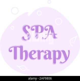 Abstrakte spa Therapie logo für Lifestyle Design. Wellness Business Template. Beauty Salon Symbol in lila Farbe. Vektor natürliche Abbildung auf isolierten weißen Hintergrund. Stock Vektor