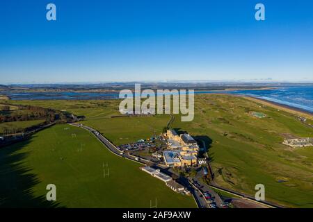 Detaillierte Ansicht der Topographie des alten Kurses von St Andrews. Schottischer Golfplatz. Stockfoto