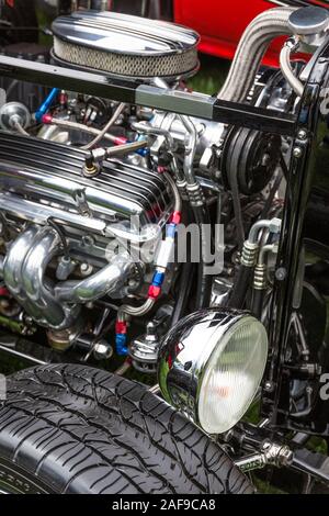 Ein restauriertes und modifizierte 1932 Ford Deuce Coupé Hot Rod, von einem Ford Modell B in der Moabiter April Aktion Auto Show in Moab, Utah gebaut. Stockfoto