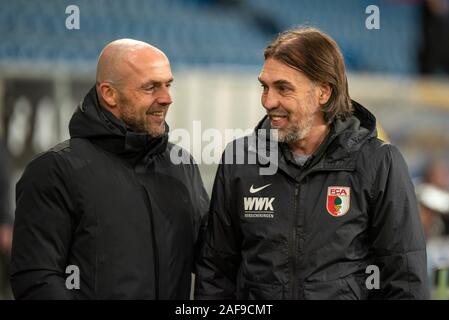 München, Deutschland - Dezember 13: beim Fußball, Bundesliga, Spieltag 15: TSG 1899 Hoffenheim vs FC Augsburg an der PreZero Arena am Dezember 13, 2019 in Sinsheim, Deutschland. Foto: Horst Ettensberger/ESPA-Bilder Stockfoto