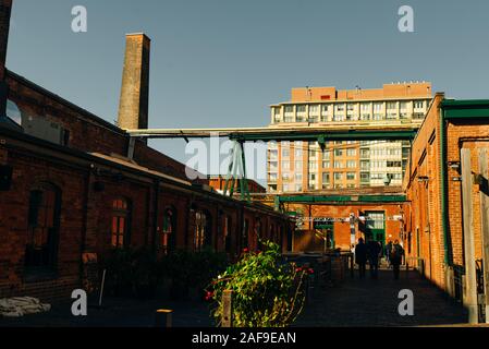 TORONTO, KANADA - November, 2019 Distillery District ehemalige Gooderham würzen Distillery Stockfoto