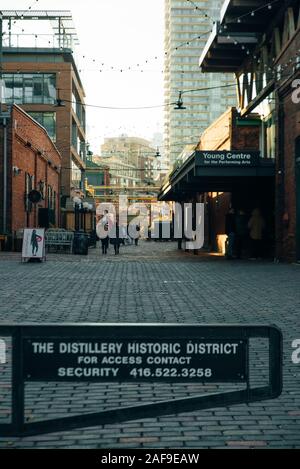 TORONTO, KANADA - November, 2019 Distillery District ehemalige Gooderham würzen Distillery Stockfoto