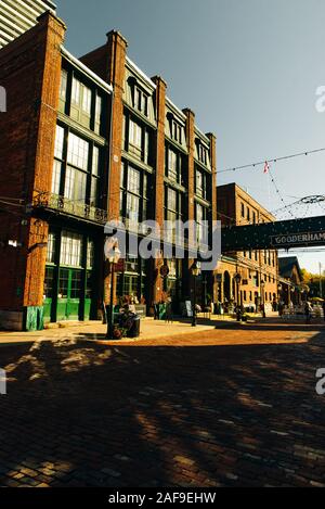 TORONTO, KANADA - November, 2019 Distillery District ehemalige Gooderham würzen Distillery Stockfoto