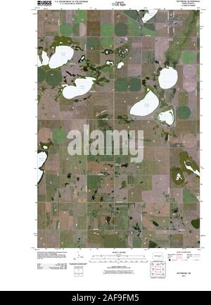 USGS TOPO Karte North Dakota ND Pettibone 20110329 TM Wiederherstellung Stockfoto