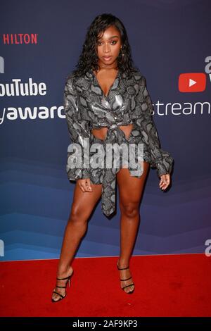 Beverly Hills, Ca, USA. 13. Dez 2019. Beverly Hills, Ca. 13 Dez, 2019. Normani an der 9. jährlichen Streamy Awards im Beverly Hilton Hotel in Beverly Hills, Kalifornien am 13. Dezember 2019. Credit: Tony Forte/Medien Punch/Alamy Live News Credit: MediaPunch Inc/Alamy leben Nachrichten Stockfoto