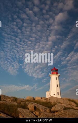 Peggys Cove Leuchtturm, Nova Scotia, Kanada Stockfoto