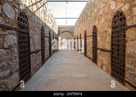 Ein Blick auf die Yuma Territorial Prison in Yuma, Arizona. Stockfoto