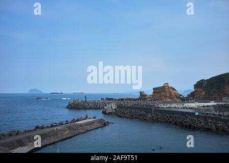 Dong Ao Hafen - Tung Ao Fischerhafen, Taiwan Stockfoto