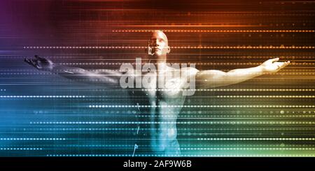 Globales Netzwerk als Blaupause Skizze Stockfoto