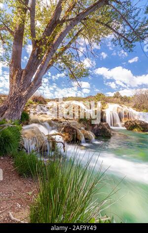 Salvadora Lagune, Naturpark Las Lagunas de Ruidera, Ciudad Real, Spanien Stockfoto