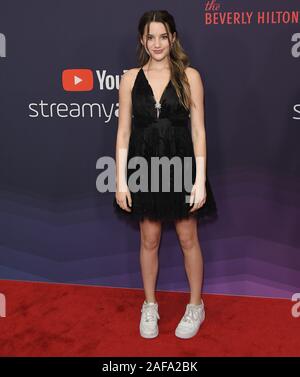 Los Angeles, USA. 13 Dez, 2019. Annie LeBlanc kommt an der 9. jährlichen Streamy Awards im Beverly Hilton in Beverly Hills, CA am Freitag, 13. Dezember 2019. (Foto durch Sthanlee B. Mirador/Sipa USA) Credit: Sipa USA/Alamy leben Nachrichten Stockfoto